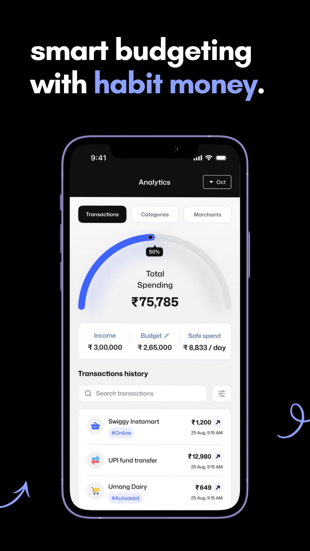 Habit Money app screen 2